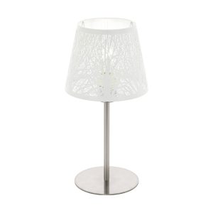 Hambleton 1 Light Table Lamp Satin Nickel / White - 49844N