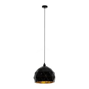 Roccaforte 1 Light Pendant Medium Black / Gold - 97845N