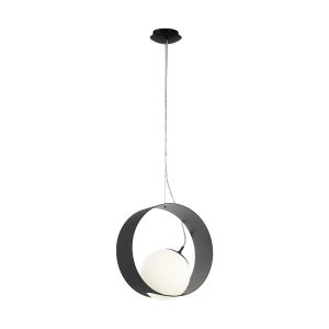 Camargo 1 Light Pendant Black / Opal Matt - 98192