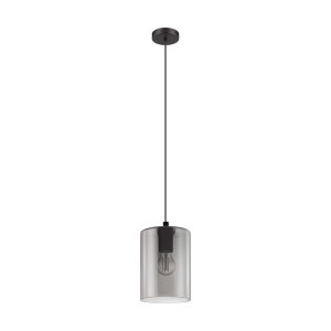 Cadaques 1 Light Pendant Black / Smoke - 98585N