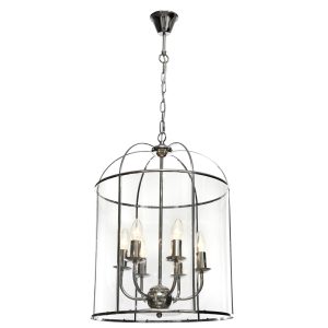 Clovelly 6 Light Pendant Large Chrome / Clear - CLOV6PCH