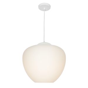 Helena 1 Light Pendant Large White - HELE1PLWHT