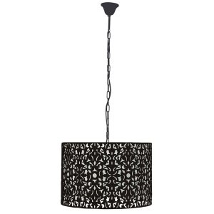 Vicky 1 Light Pendant Large Matt Black - OL68784BK