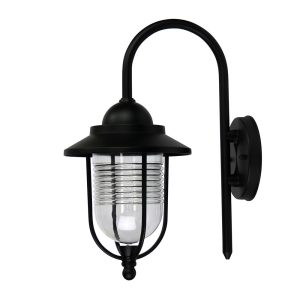 Domo 1 Light Exterior Wall Light Black - OL7850BK