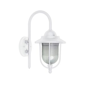 Domo 1 Light Exterior Wall Light White - OL7850WH-GL