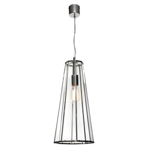 Zara 1 Light Pendant Chrome / Clear - ZARA1PCH