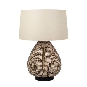 Kennedy 1 Light Table Lamp Brown With Shade - ELTIQ102930