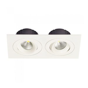 Multiform 16W Dimmable LED Downlight White / Warm White - LDL-TLT-WH + LDL-PLATE2-WH