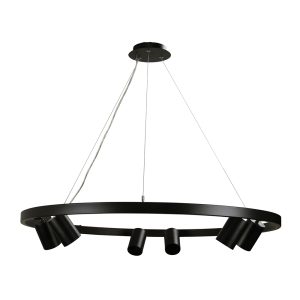 Pano 6 Light 240V GU10 Pendant Black - OL56096BK