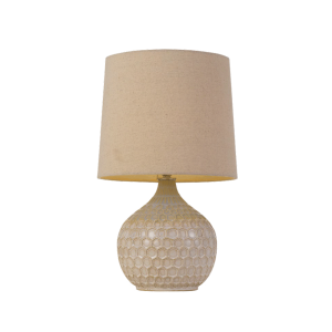 Pamela 1 Light Table Lamp Beige - PAMELA TL-WH