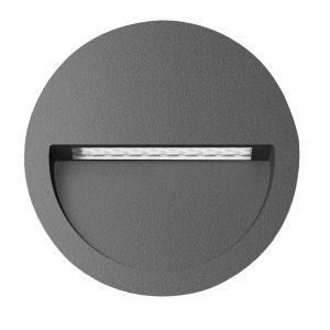 Zac-4 4W LED 12V DC Round Recessed Light Dark Grey / Warm White - 19772