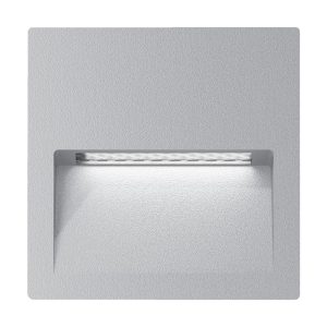 Zac-4 4W LED 12V DC Square Recessed Light Silver / Warm White - 19782