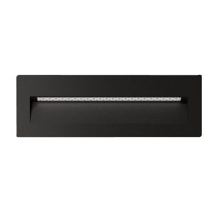 Zac-8 8W LED 12V DC Rectangular Recessed Brick Light Black / White - 19787