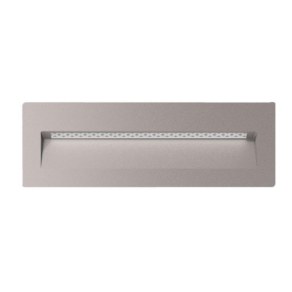 Zac-8 8W LED 12V DC Rectangular Recessed Brick Light Silver / White - 19791