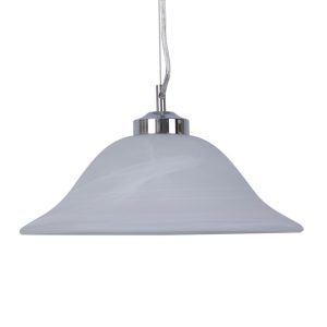 Bela 1 Light Art Deco Glass Pendant Small Frost - 91601