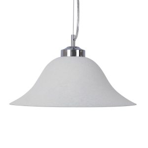 Bela 1 Light Art Deco Glass Pendant Small Scarvo - 91604