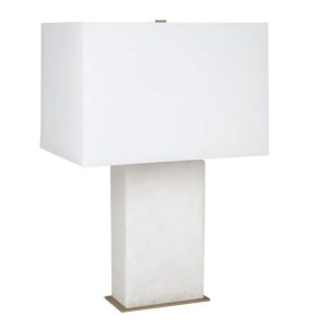 Dominique Alabaster Table Lamp White / White Shade - B12255