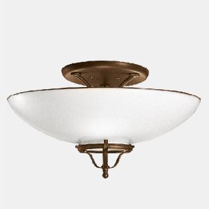 Country 3 Light Large Semi Flush Bowl Shape - 080.02.OV