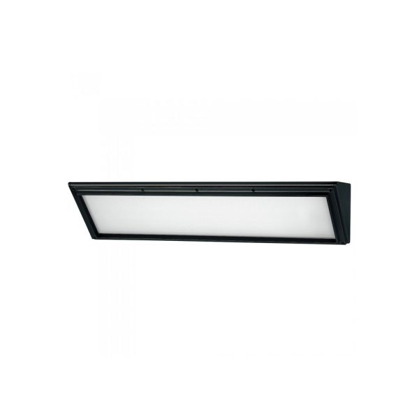 Maxi Plain 34W LED Aluminium Triangle Bulkhead Black / Cool White - GT5638-BL