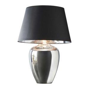 Manhattan Small Urn Ceramic Table Lamp Silver - KITZAF11173