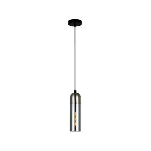 Cylinder Pendant Smoke Glass / Satin Chrome Highlight - PASTILLE1