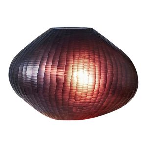 Paris Large Freeform Hand Cut Art Glass Table Lamp Ruby - ZAF14159