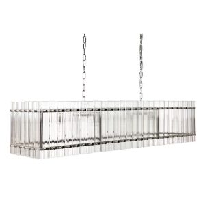 Paloma 10 Light Linear Pendant Nickel / Glass - 20697