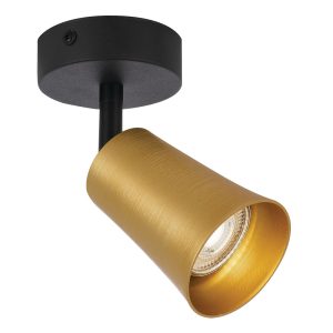 Alvey 1 Light GU10 Spotlight Gold / Black - ALVEY SP1-GDBK