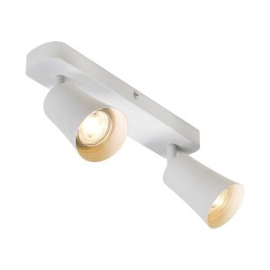 Alvey 2 Light GU10 Spotlight White - ALVEY SP2B-WH