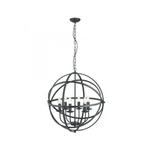 Amor 6 Light Pendant Black - R2476-BL