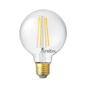 Filament 4W E27 G95 LED Globe Clear / Warm White - GL F.G095.8-CL83