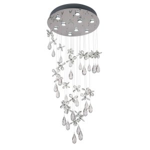 Paradis 9 Light Pendant Small Chrome / Clear - PARADIS PE135-CH