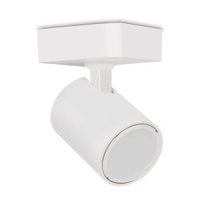 Spot 240V GU10 Square Base Adjustable Spotlight Matt White - SPOT-S1W