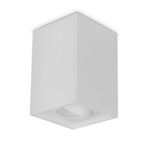 Surface Gimbal Square 240V GU10 Downlight Matt White - SURFACE24