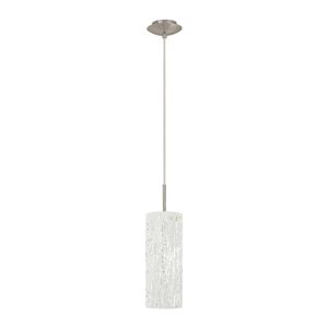 Hambleton 1 Light Pendant Satin Nickel / White - 204532