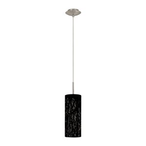 Hambleton 1 Light Pendant Satin Nickel / Black - 204732