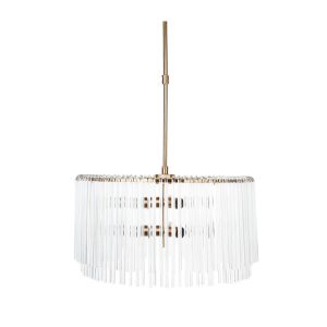 Zara 6 Light Pendant Round Brass - 20549