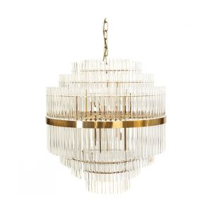 Lawrence 13 Light Pendant Tall Polished Brass / Glass - 20673