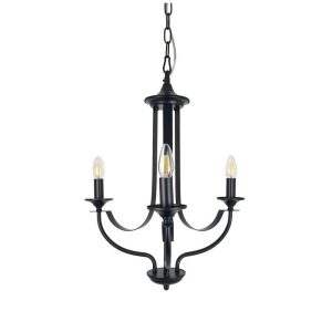 Hoodshire 3 Light Chandelier Black - HOODSHIRE-3L BLK