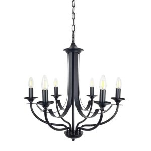 Hoodshire 6 Light Chandelier Black - HOODSHIRE-6L BLK