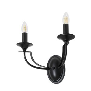 Hoodshire 2 Light Wall Light Black - HOODSHIRE-A2 BLK