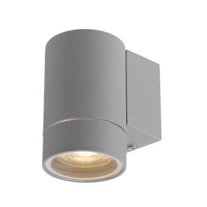 Kman 240V GU10 Wall Pillar Light Silver - KMAN EX1-SL