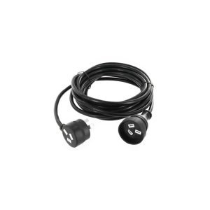 Mains 1 Meter Power Extension Lead Cord Black - LEADB001