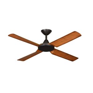 New Image 52" DC Ceiling Fan Matt Black With Koa Blades - NI103