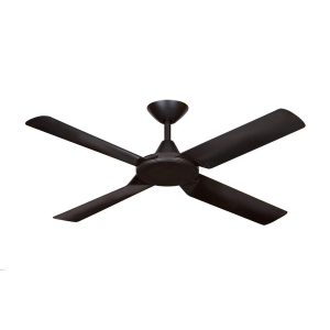 New Image 52" DC Ceiling Fan Matt Black With Black Blades - NI102