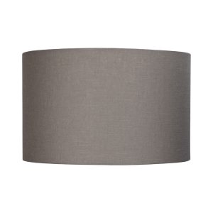 Burlap 40cm Linen Drum Shade Brown - OL91910