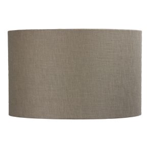 Burlap 40cm Linen Drum Shade Coffee - OL91911