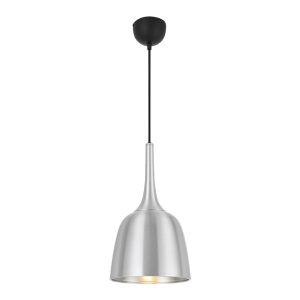 Polk 1 Light Pendant Small Brushed Aluminium - POLK PE20-ALB