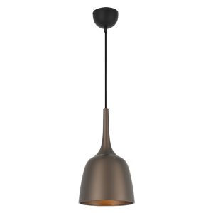 Polk 1 Light Pendant Small Brushed Bronze - POLK PE20-BZB