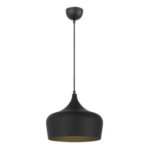 Polk 1 Light Pendant Medium Brushed Black - POLK PE30-BKB